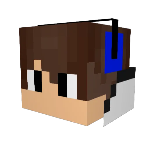 Deckark Minecraft avatar head, 3D render