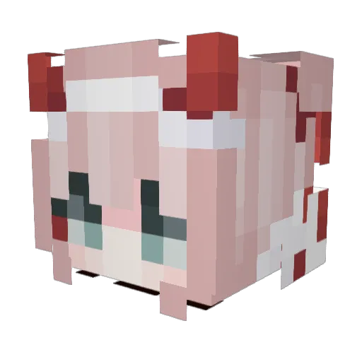 Deckeon Minecraft avatar head, 3D render