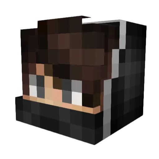Decker92 Minecraft avatar head, 3D render