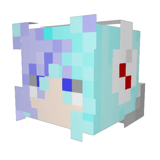 Decl1an Minecraft avatar head, 3D render