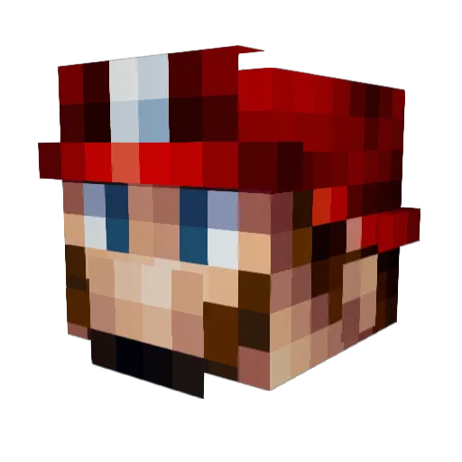 Decloone Minecraft avatar head, 3D render