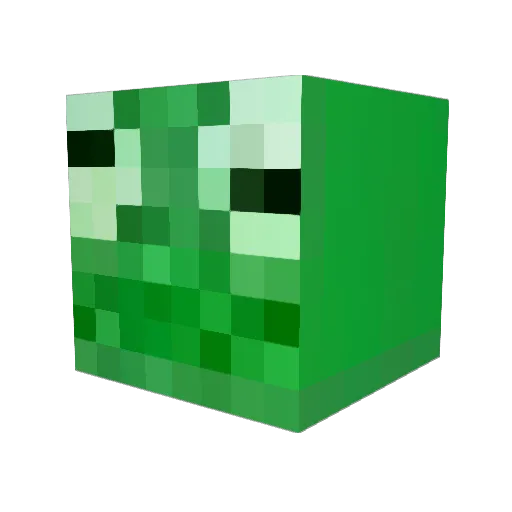 Decmerr Minecraft avatar head, 3D render