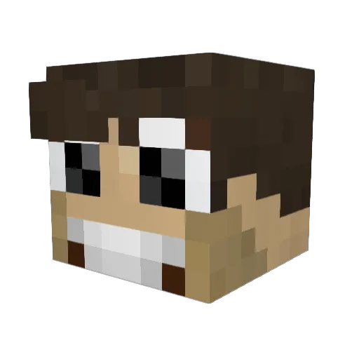 Deco_Limited Minecraft avatar head, 3D render