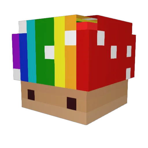 DecodedSlowi Minecraft avatar head, 3D render
