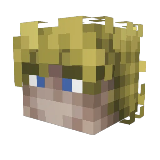 Decoiles Minecraft avatar head, 3D render