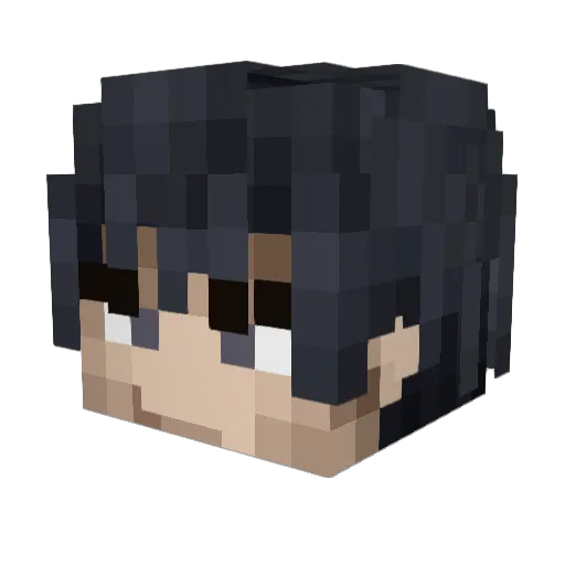 Decokh Minecraft avatar head, 3D render