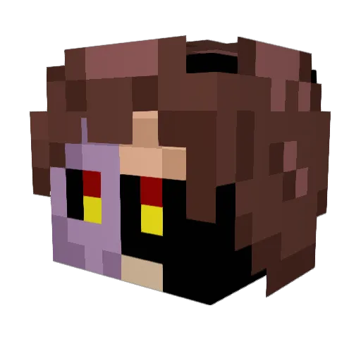 DeconMun Minecraft avatar head, 3D render