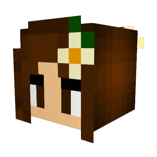 Decopatch_ Minecraft avatar head, 3D render