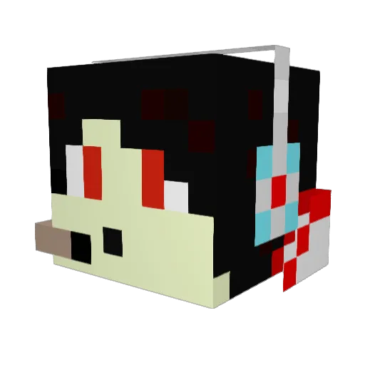 Decospecko Minecraft avatar head, 3D render
