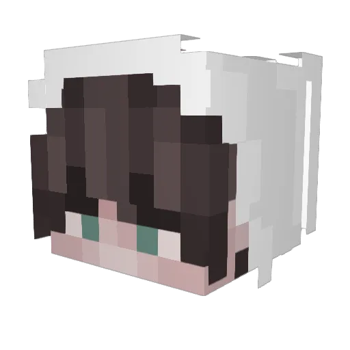 Decothic Minecraft avatar head, 3D render