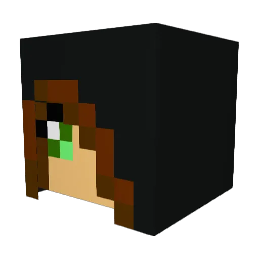 DecoyDebbie Minecraft avatar head, 3D render