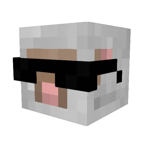 Decoytank Minecraft avatar head, 3D render