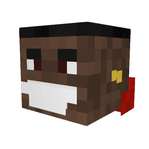 DecreaseMeHere Minecraft avatar head, 3D render
