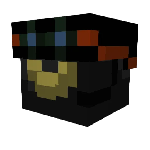 Decrepo Minecraft avatar head, 3D render