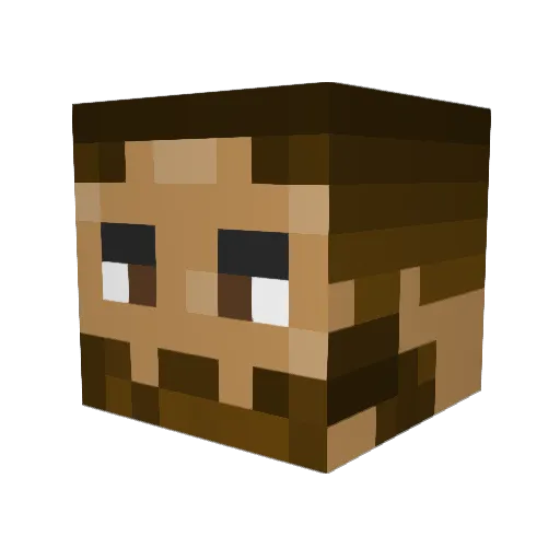 Decroaf Minecraft avatar head, 3D render