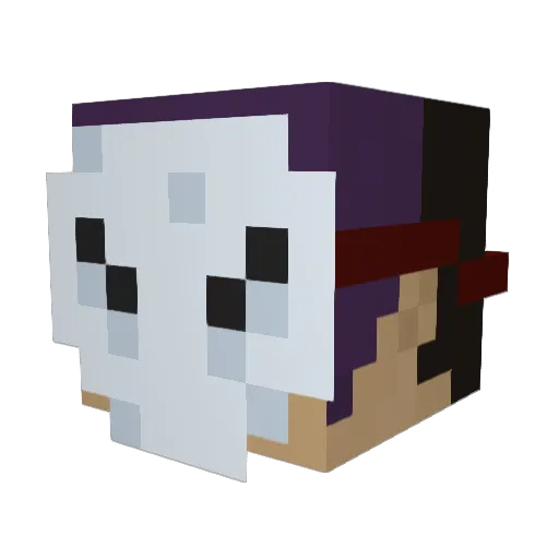 Decrysu Minecraft avatar head, 3D render