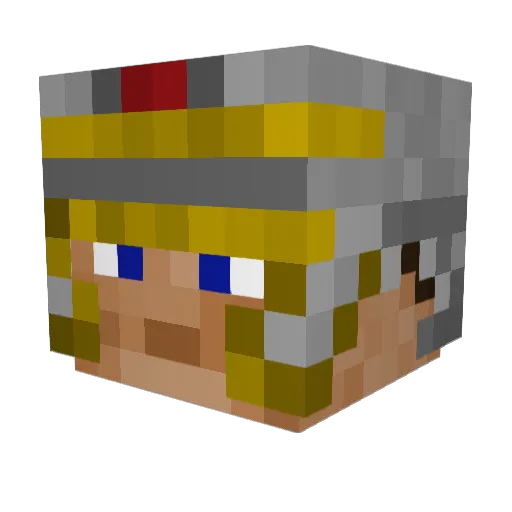 Decurione Minecraft avatar head, 3D render