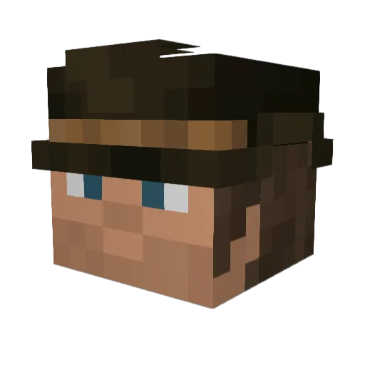 Decy_J Minecraft avatar head, 3D render