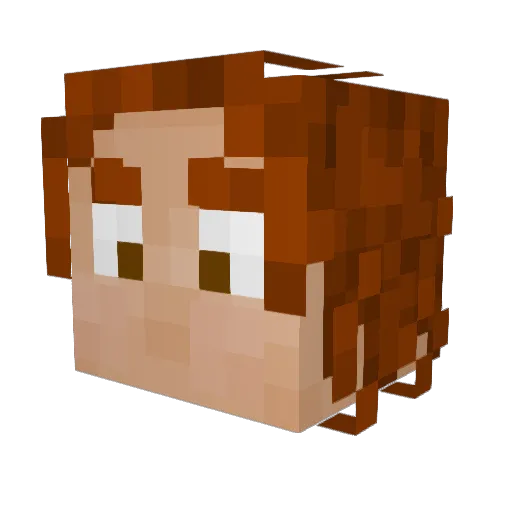 Ded0datedWam Minecraft avatar head, 3D render