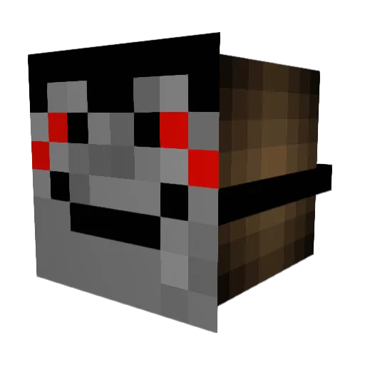 DedIsDad Minecraft avatar head, 3D render
