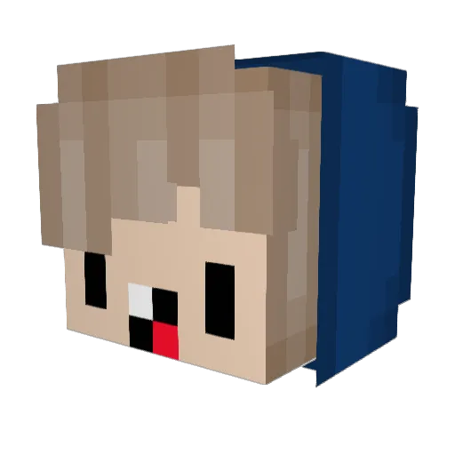 DedSoSad Minecraft avatar head, 3D render