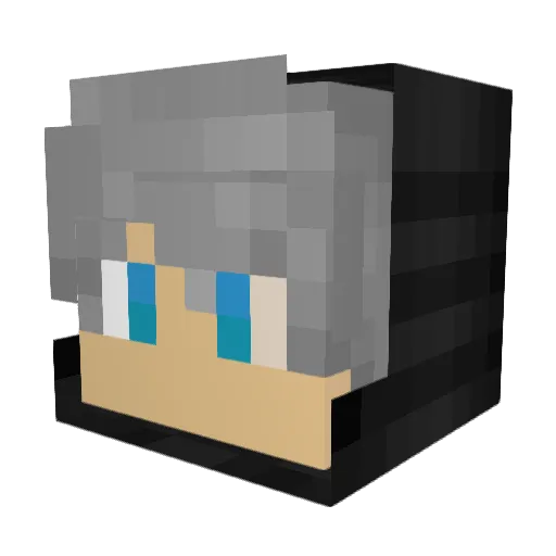 DedanKaze Minecraft avatar head, 3D render