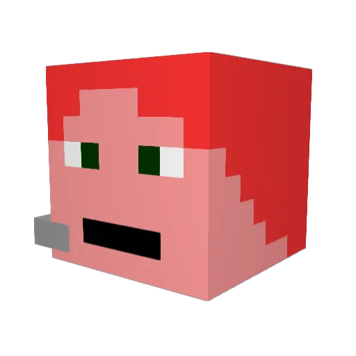 Dedartagnan Minecraft avatar head, 3D render