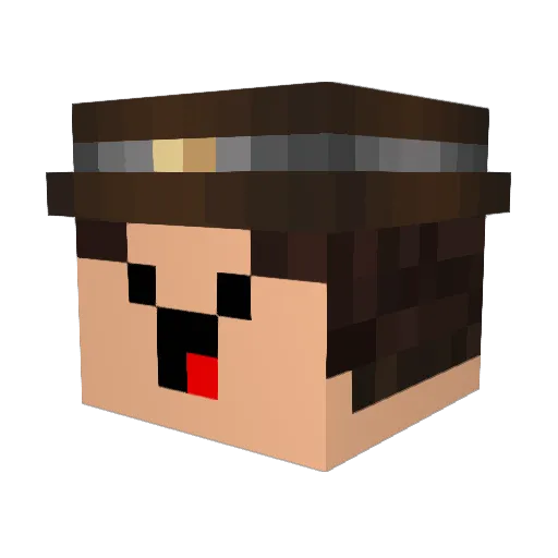 Dedd3m Minecraft avatar head, 3D render