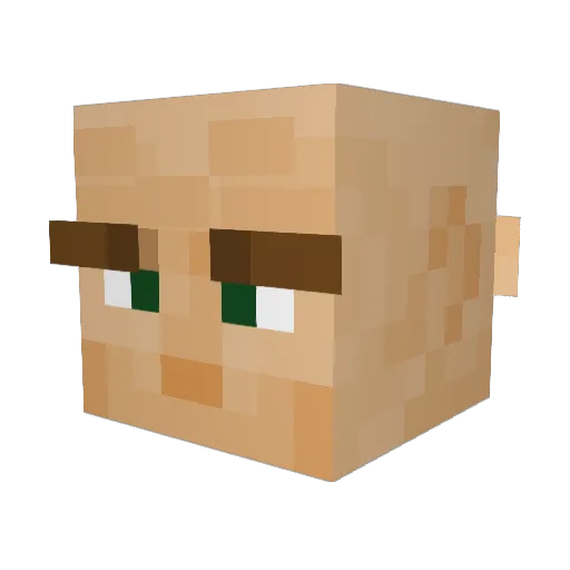 DeddyCorbuzier Minecraft avatar head, 3D render