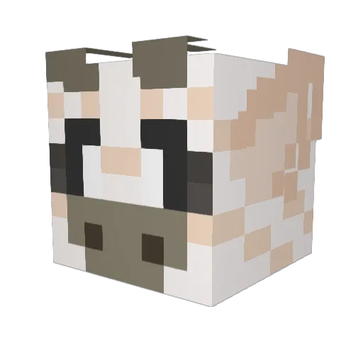 Dede01AD Minecraft avatar head, 3D render