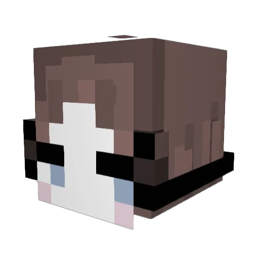 Dededelite Minecraft avatar head, 3D render