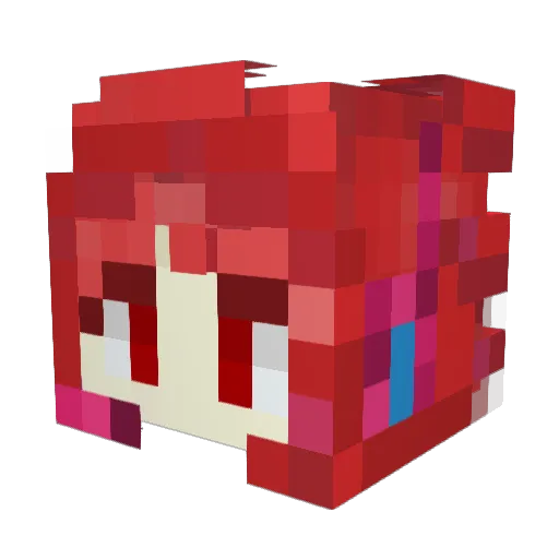 Dedelink Minecraft avatar head, 3D render