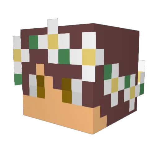 DedlyMeme Minecraft avatar head, 3D render
