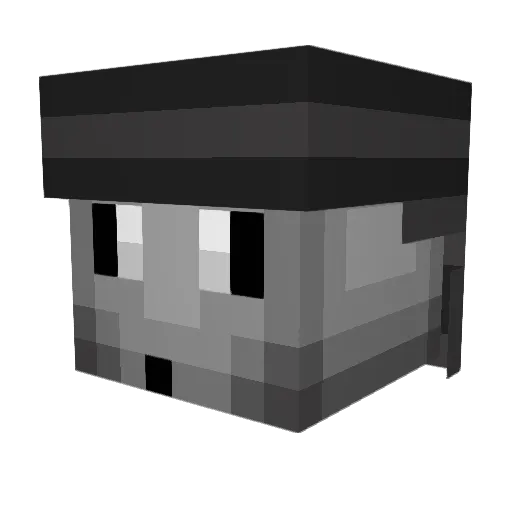 Dedok_0 Minecraft avatar head, 3D render