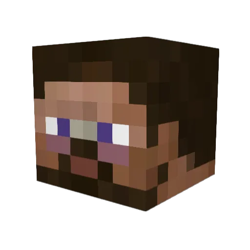 Dedpool4 Minecraft avatar head, 3D render