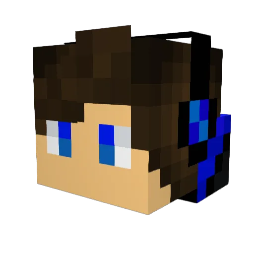 Dedrakk Minecraft avatar head, 3D render