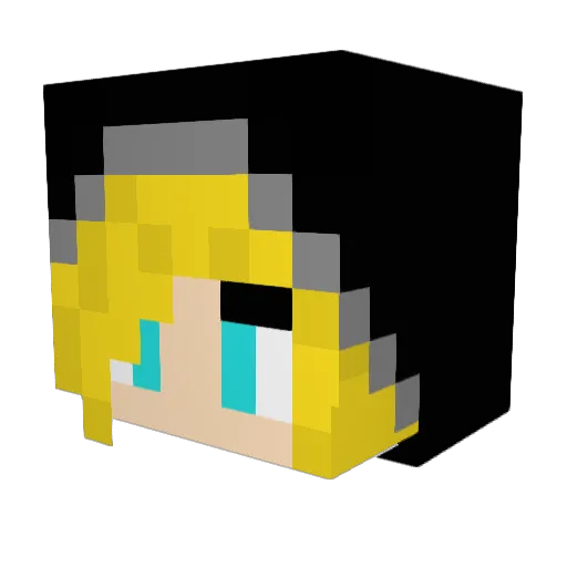 Dedraxx Minecraft avatar head, 3D render