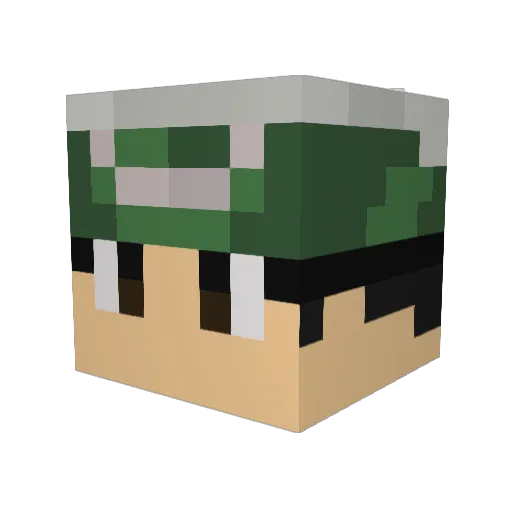 Dedricore Minecraft avatar head, 3D render