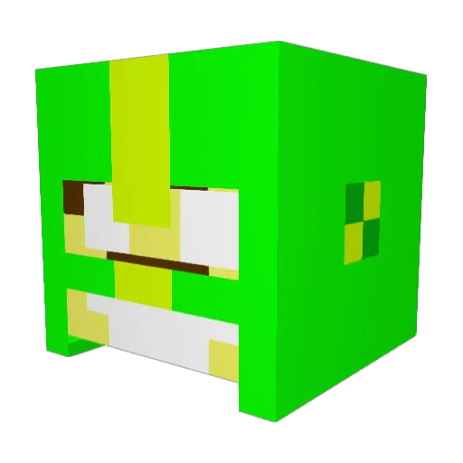 Dedusito Minecraft avatar head, 3D render