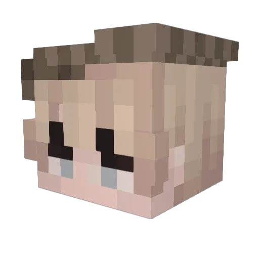 Dedyc Minecraft avatar head, 3D render