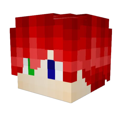 DeeChael Minecraft avatar head, 3D render