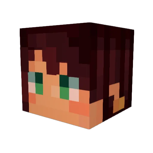 DeeDee4545 Minecraft avatar head, 3D render