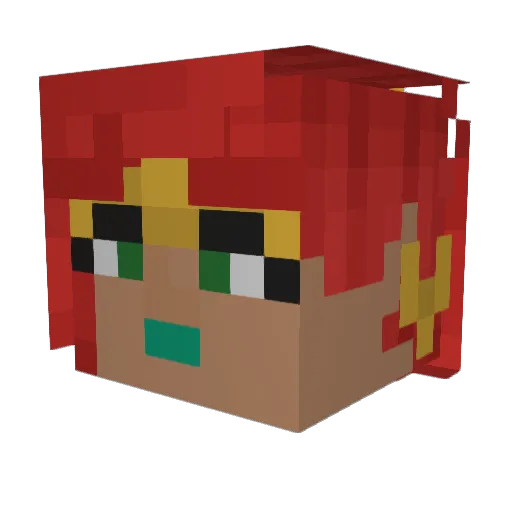 DeeIsDee Minecraft avatar head, 3D render