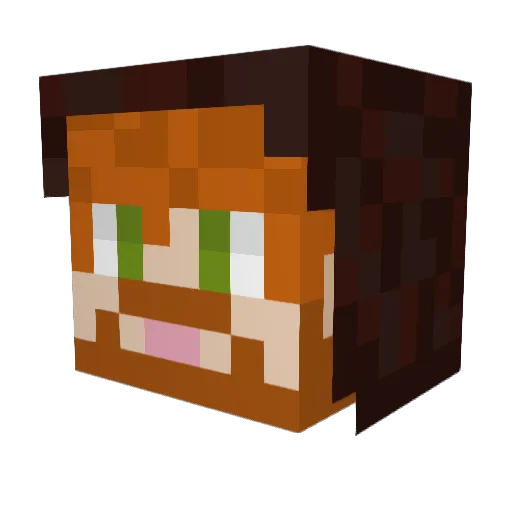 DeeJJay Minecraft avatar head, 3D render