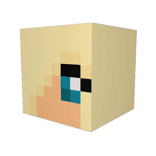 DeeJaySophie Minecraft avatar head, 3D render