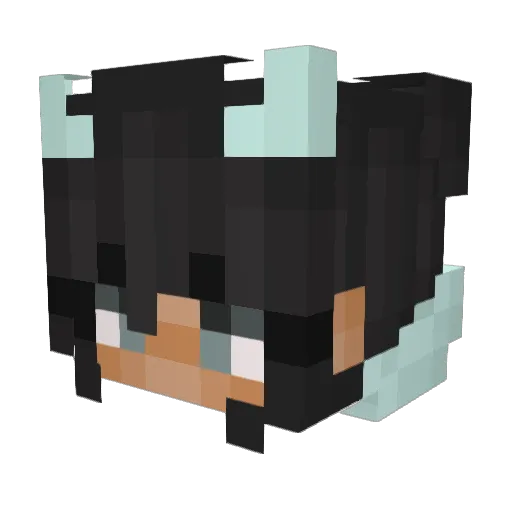 DeeMari Minecraft avatar head, 3D render