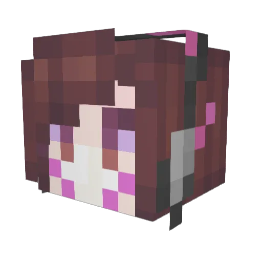 DeeNeo Minecraft avatar head, 3D render