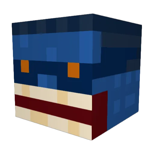 DeeTeeMoney Minecraft avatar head, 3D render