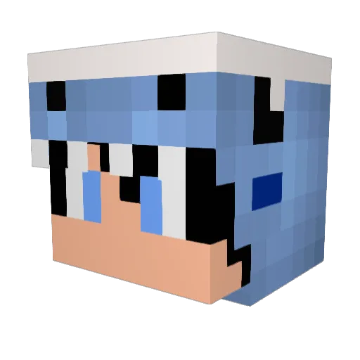 DeeTheSpy Minecraft avatar head, 3D render