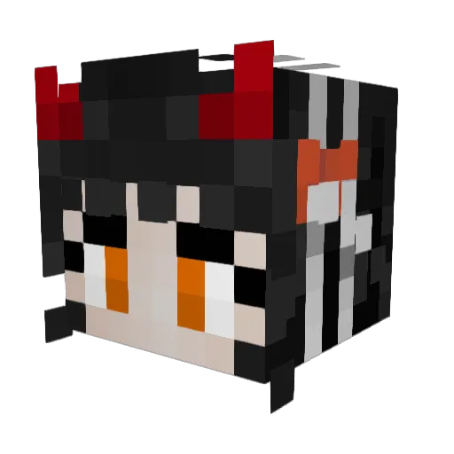 DeeWrecks Minecraft avatar head, 3D render